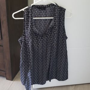 ModCloth Dachshund Tie-neck Sleeveless Blouse EUC